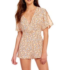Free People Meet Virginia Floral Romper Shorts